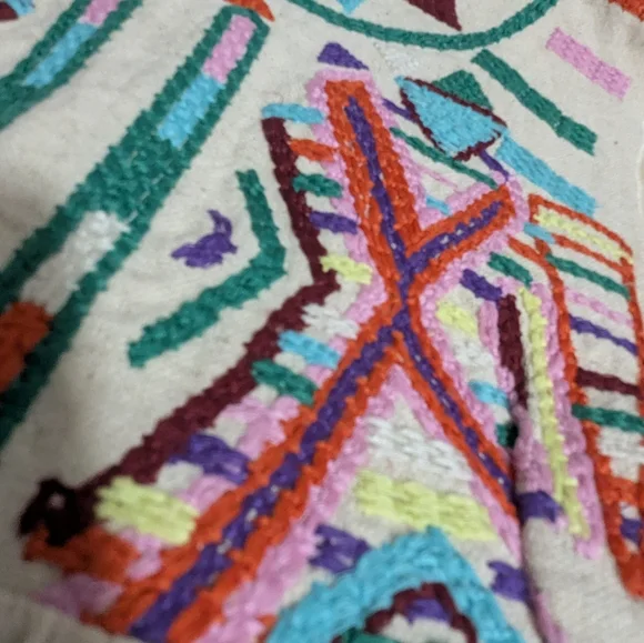 by Gryphon Anthropologie Dress Ivory Embroidered Boho Chic Dress Size Small(4) - Picture 11 of 14